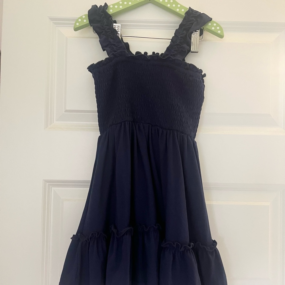 Little Girls Navy Blue Dress